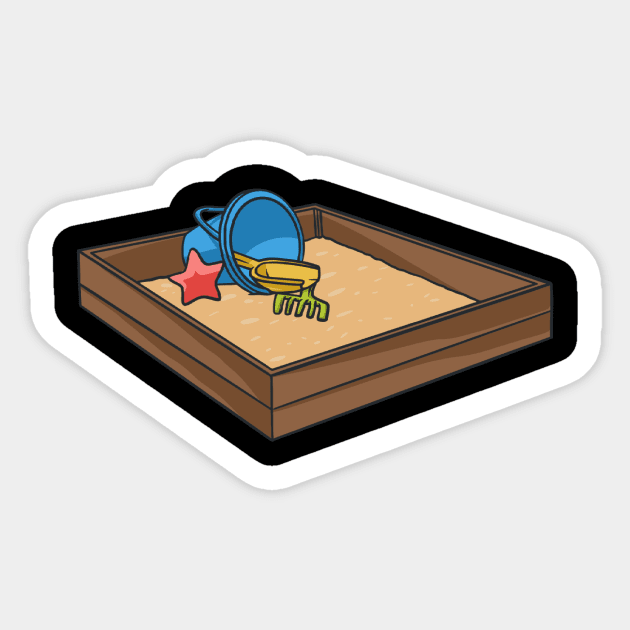 Sandbox And Toys Sandpit Sand Sticker by fromherotozero